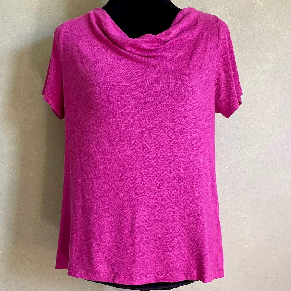 Maeve woven linen top, size small, magenta, NWOT